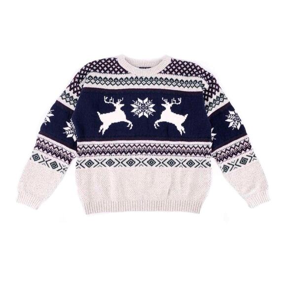 90s deer crewneck sweater 1990s vintage - Picture 1 of 4